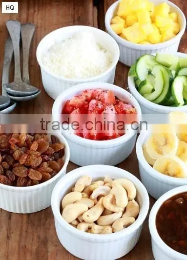 Ceramic White Color Round Mini Ramekin Dessert Ramekin photo-3