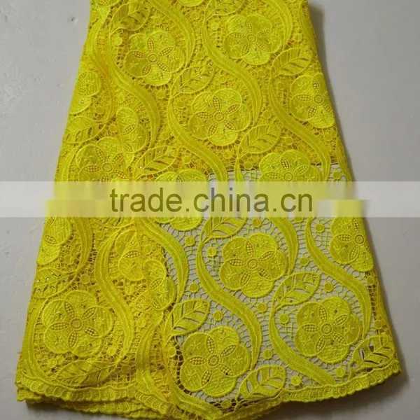 Latest Dress Designs Royal Blue Dry Lace Gold African Cord Lace photo-6