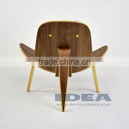 Replica Hans Wegner Lounge Chair - Walnut Shell/ Pony Skin photo-4