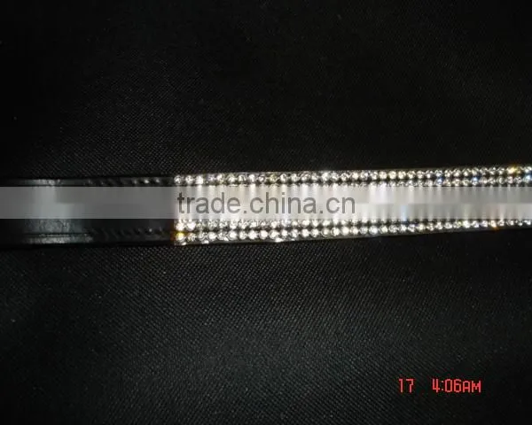 Leather Crystal Browband