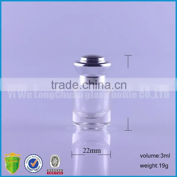 Small Mini Round Glass Bottle 3ml for Cosmetic Packatging
