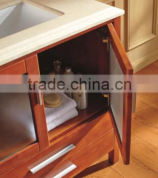 Waterproof Solid Wooden Bathroom Cabinet With Classic Style photo-4