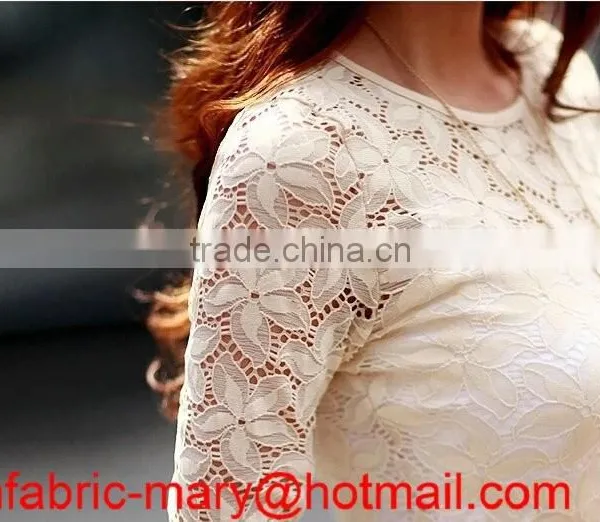 Fashionable Lace Fabric With Polyester Spandex for Home Decoration TH-2040 photo-6
