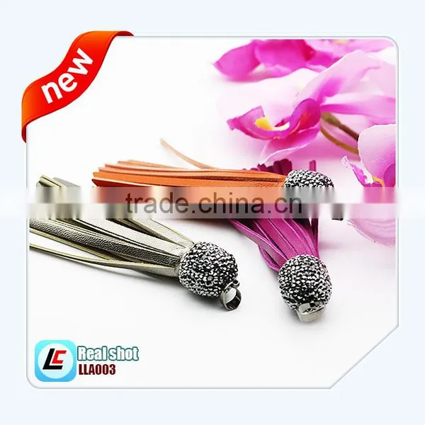 Womens Leather Tassel Pendant Handmade Genuine Cow Leather Tassel for Shoe and Bag Decoration photo-5