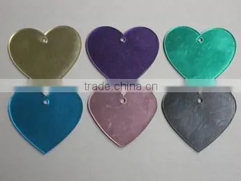 Heart Shaped Engravable Identification Tags