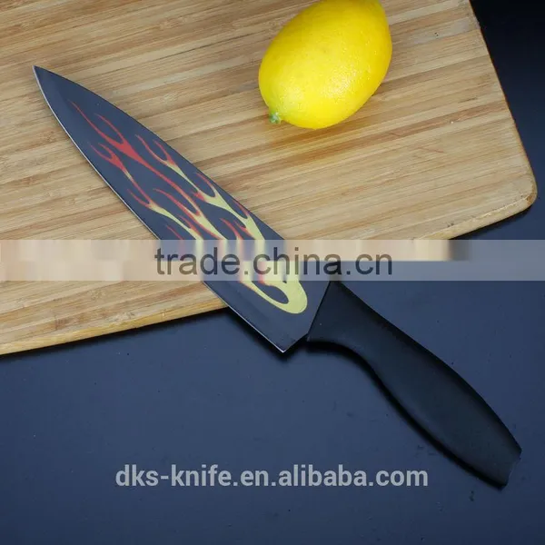 KP1402-C New Designed 8 Inch Chef Knife Color Non-stick Coating Stainless Steel Cutlery