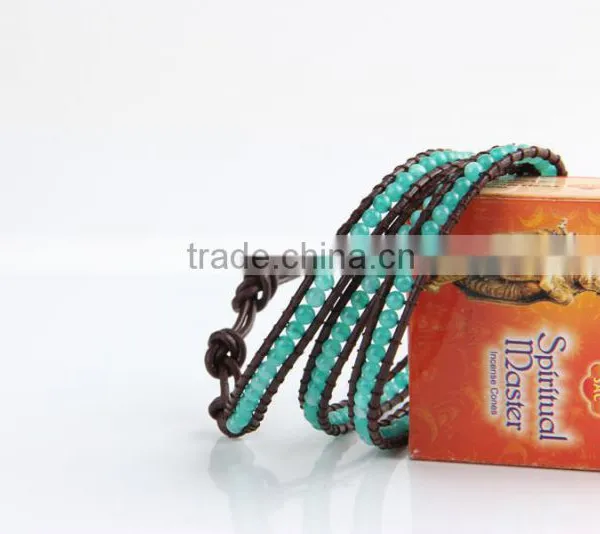 4 mm Natural Sea Sapphire Bracelet Female Authentic 4 Layer 4 Circle Crystal Series To Help Communication photo-3