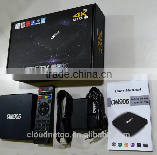 2016 Cloudnetgo Android 5.1 OS 4K UHD Quad Core Digital Set Top Box CM905 Wifi TV Box S905 Kodi 15.2 TV Box in Cheap Price photo-2