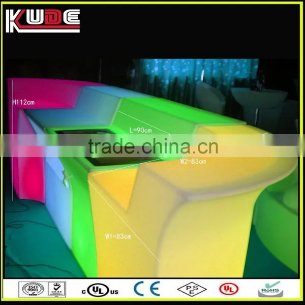 Modern Illuminated Led Plastic Portable Bar Counter Furniture for Salon photo-3