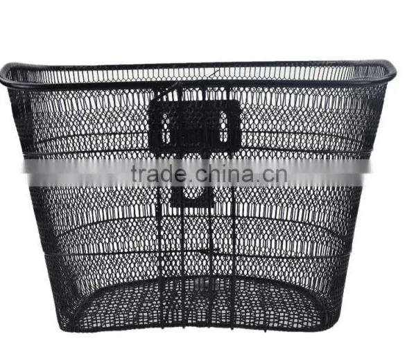 Black Steel Front Bicycle Basket HAOCHI Basket 002 003 photo-2