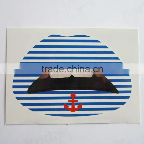 Custom Red Star Lip Temporary Tattoo Sticker Art Tattoo Sticker Factory photo-4