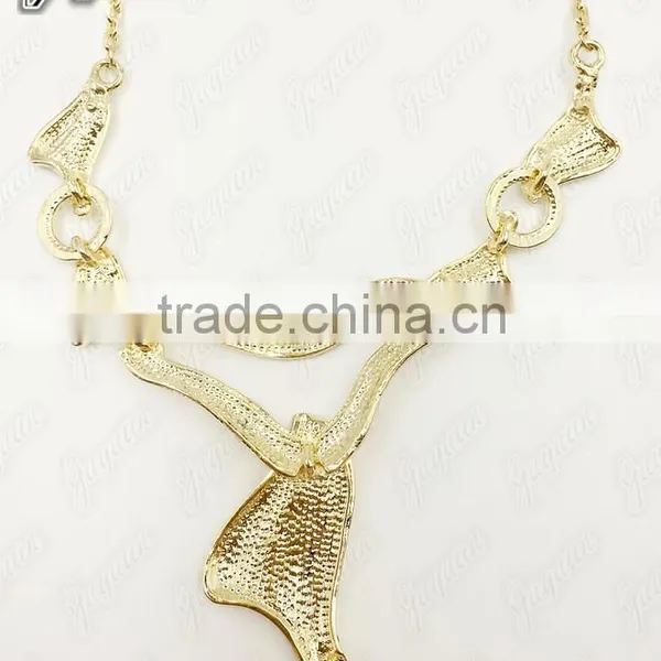 Juyuan Fashion 18K Gold Plated Pendant&Earring Semi-gloss Set photo-5