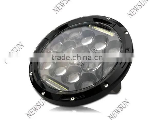 7'' 75W High Low Beam Driving Light DRL Front Light 7inch LED Headlight for Jeep Wrangler photo-2