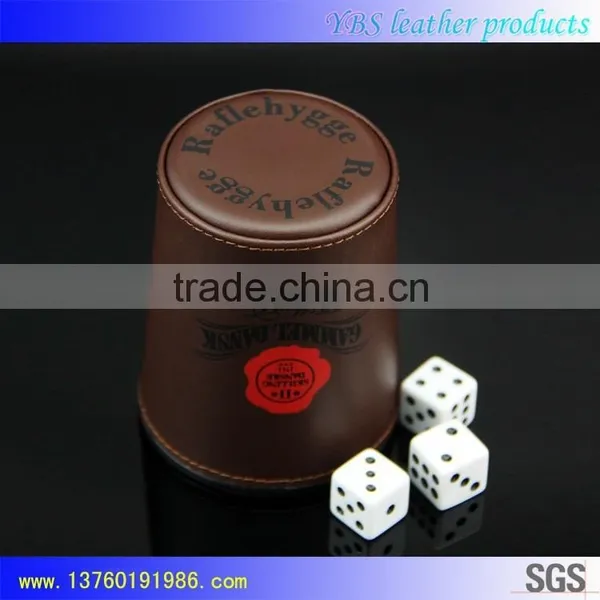 China Suplier Custom Genuine Leather Dice Cup for Promotion photo-2