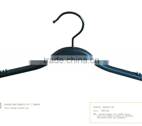 Wooden Hanger With Rubber Paint, Anti Slip Hanger,high Quality Hanger photo-5