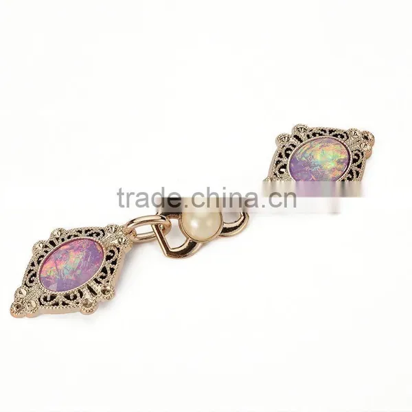 Fashion Custom Bead Chain Shoe Flower Shoe Accessory