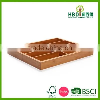 Hot Selling Bamboo Cutlery Organizer With Knife Holder,multifunction Cultery Organizer photo-3