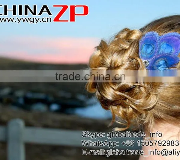 ZPDECOR Factory Bulk Sale Cheap Selling Dyed Lime Green Trimmed Short Peacock Feathers for DIY photo-5