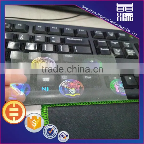 Professional Hot Stamping Colorful NJ State Transparent Overlay Hologram Sticker in Stock photo-4