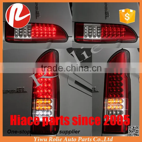 Red Full LED Light for Toyota Hiace 2005-2016 Regiusace KDH 200 Van Tail Lamp Exterior Accessories
