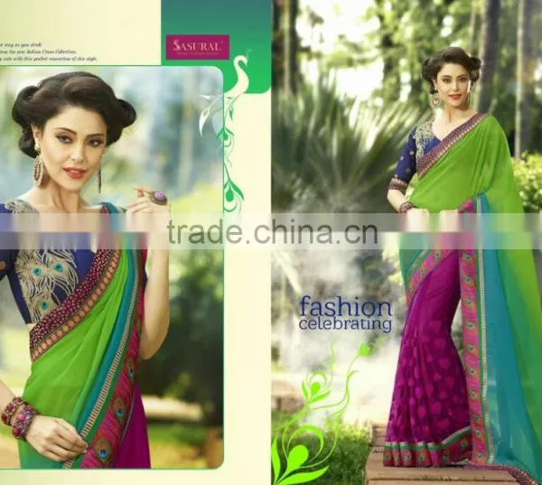 Black Color Saree Embroidery Work Done With Beautiful Red Color Pipeping Beauty Designer Sarees photo-3