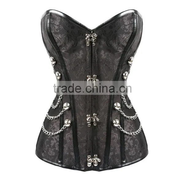 Waist Slimming Steel Bone Corset in Black
