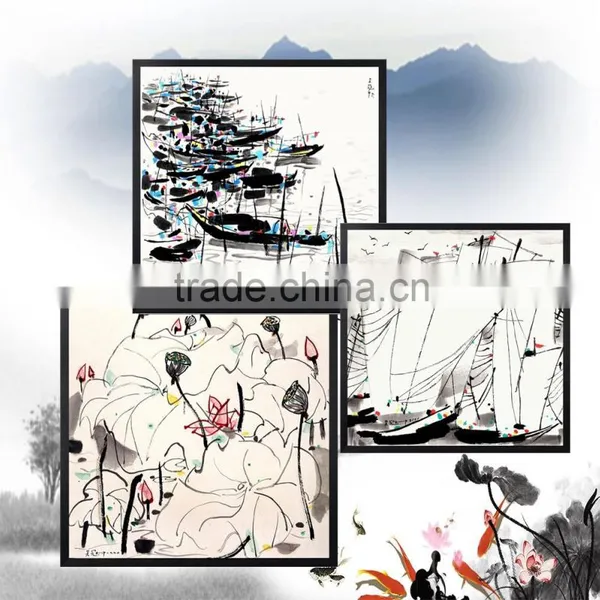 ODM Decorative Modern Oil Paintings , Triptych Painting