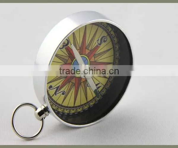 IMAGINE Portable Mini Silver Compass With Keychain photo-4