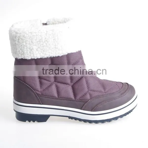 Cheap Snow Boots With Pedding Style Taup Color