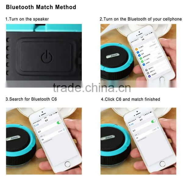Factory Wholesale Wireless Waterproof Bluetooth Shower Speaker With Scuker photo-5