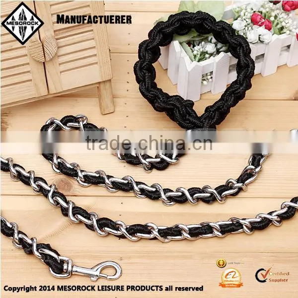 Pet Products Wholesale Nylon & Mental Hand Frees Dog Leash and Collar photo-3