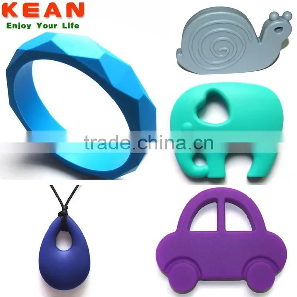 Customized Personal Style Silicone Beads Necklace Broken Heart Pendant photo-5