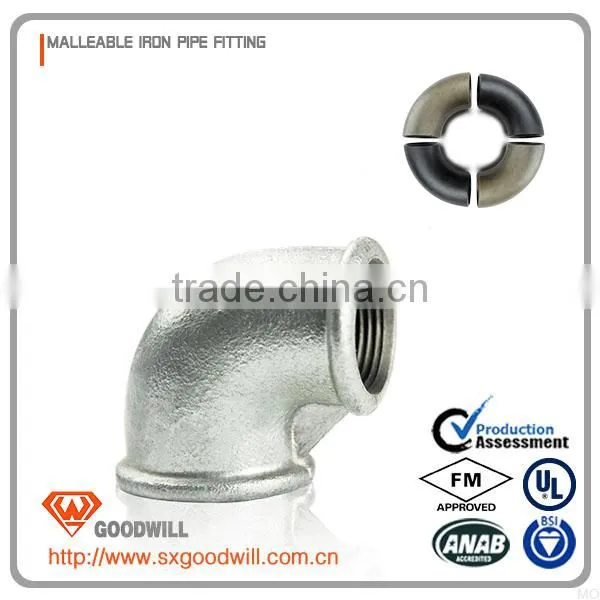 Galvanized Malleable Iron Pipes Fittings 90 Degree Elbow photo-4
