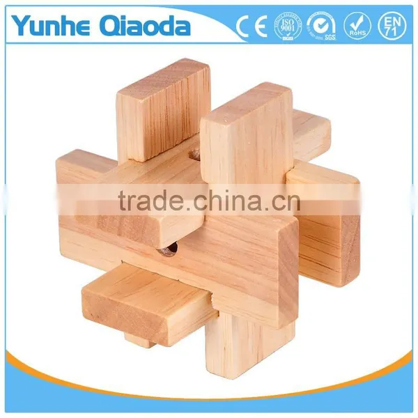 Wholesale Kids Wooden IQ Intelligent Puzzle Handheld Brain Game photo-4