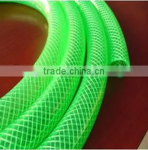 Green Braided Flexible PVC Hose Pipe for Water Air Oil Gases Reinforced photo-2