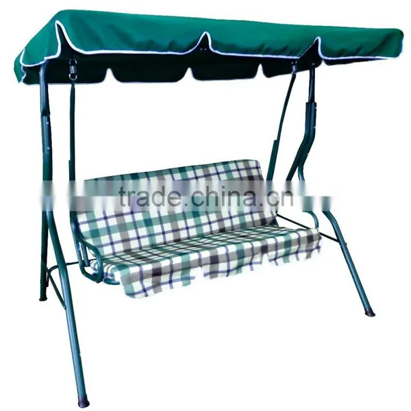 264003 Cheap Outdoor Garden Patio Steel Fabric 3 Seater Swings Chairs photo-4