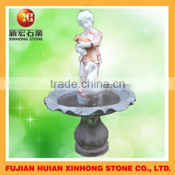 Outdoor Garden Waterfall Fountain Marble Statue Sculpture With Water Pump photo-5