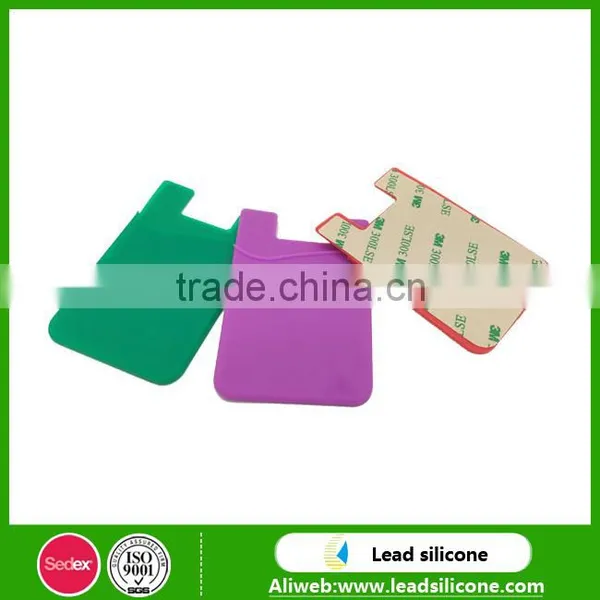 Low Price Silicone Card Pocket With 3M Sticker,High Quality Silicone Card Holder photo-6