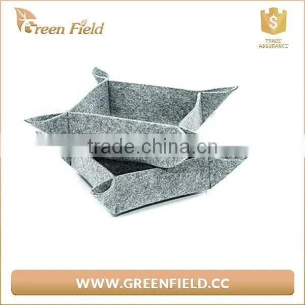 Wholesale Good Quality Square Large Capacity Table Desk Felt Notebook Magazine Storage Bag photo-4