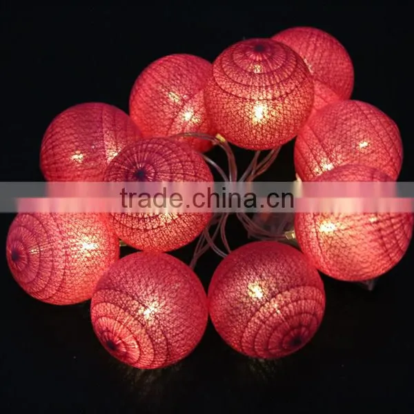 Multi-color Christmas Decorative Cotton Ball LED String Lights photo-3