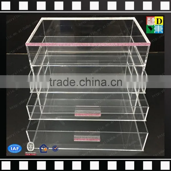 2016 Acrylic Cosmetic Box With Drawer,clear Acrylic Jewelry Cosmetic Storage Box photo-6