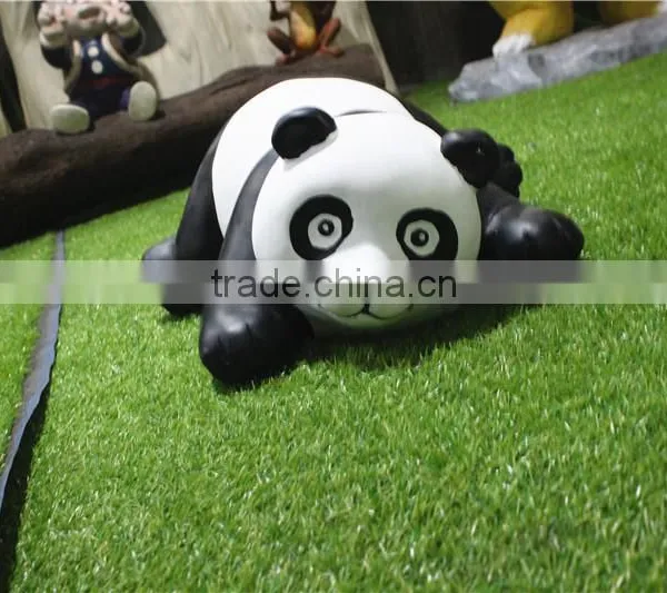 Home Garden Seats Christmas Decorative 30cm Height Small Artificial White and Black Fiberglass Chinese Flat Panda E10 28X01 photo-3