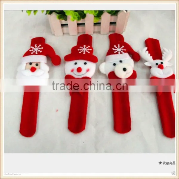 2pcs Christmas Santa Claus Slap Wristband Bracelet Kids Adult Circle Hand Ring photo-3