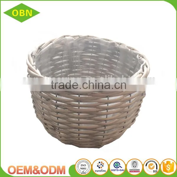 Cheap Garden Wicker Plant Basket Wicker Flower Pots With Plastic Lining photo-3