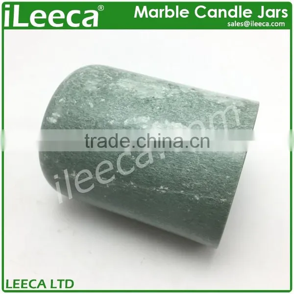 Green Modern Marble Stone Candle Jars for Christmas photo-3
