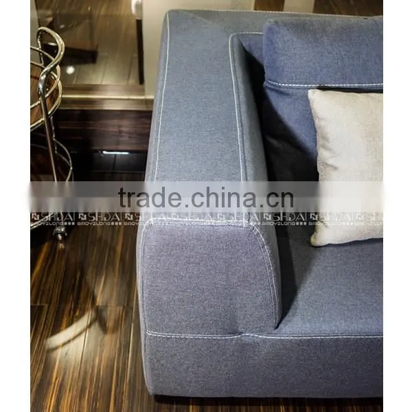 2016 Latest New L Shaped Sofa Designs Linen Fabric Sofa photo-4