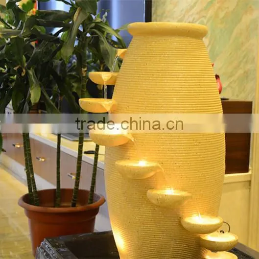 Garden Artificial Polyresin Fountain Running Water, LED Light photo-4