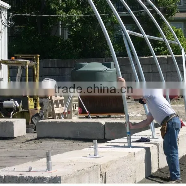 Domed Instant Storage Shelter , Warehouse Tent , Fabric Shelter Built on Knee Wall , Car Garage Tent photo-4