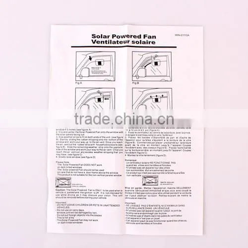 1W Rechargeable Solar Power Auto Vent Car Fan photo-5