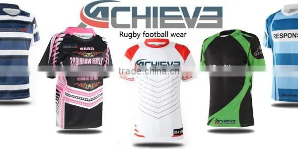 Customized Unique Adult 100% Polyester Breathable Sublimation Printed Rugby Jersey